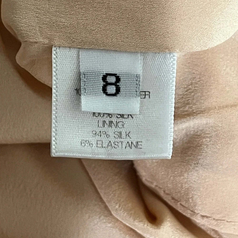 Prabal Gurung Tea Rose Side Slash Midi Dress Womans 8 Pink Silk Designer